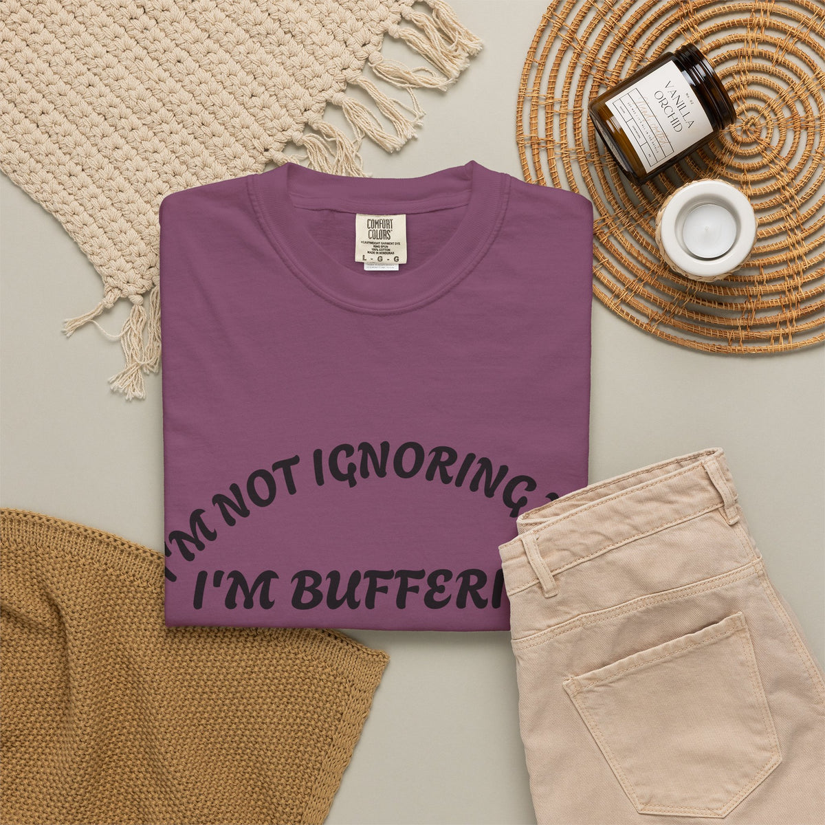 T-Shirt — "I’m Not Ignoring You, I’m Buffering" Graphic Tee