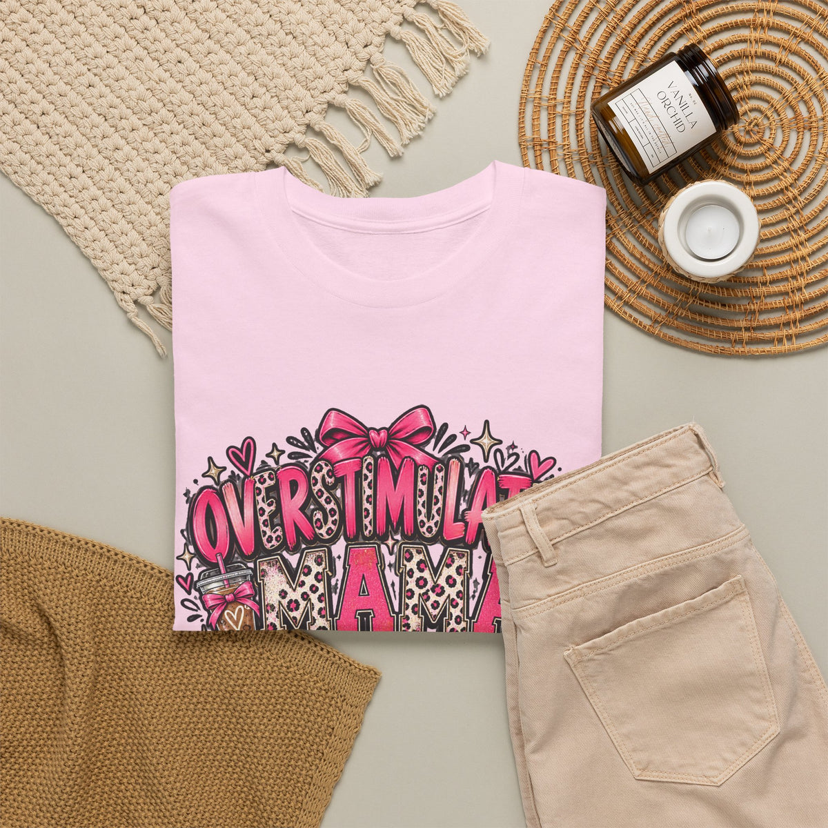 Overstimulated Mama T-Shirt — Funny Graphic Tee for Busy Moms