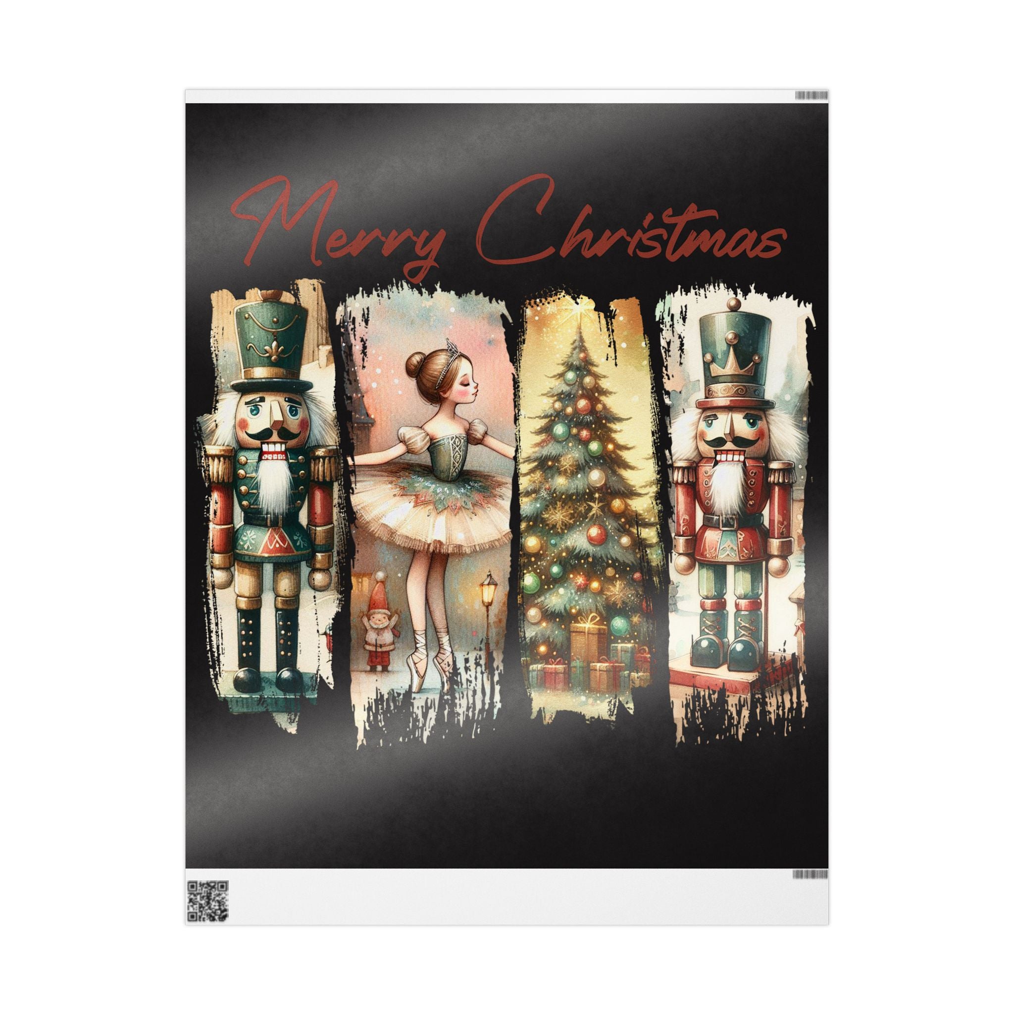 Nutcracker Ballerina Christmas Wrapping Paper | Holiday Gift Wrap