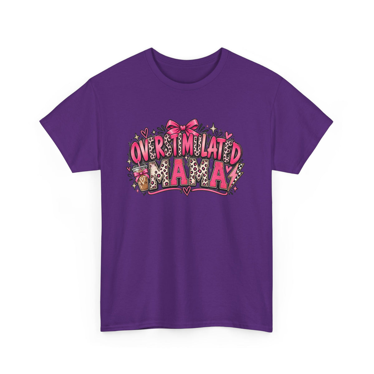 Overstimulated Mama T-Shirt — Funny Graphic Tee for Busy Moms