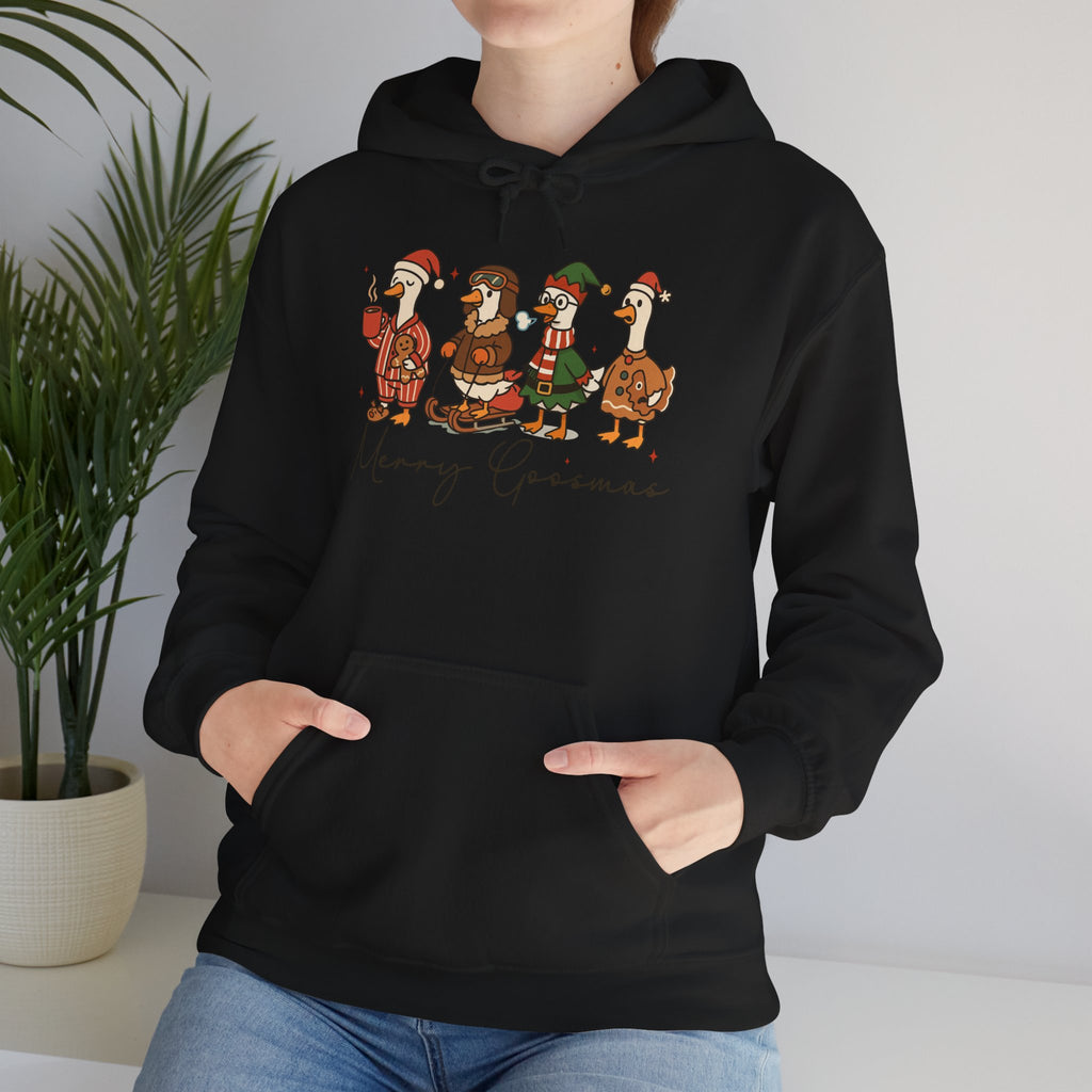 Penguin Carolers Merry Christmas Hoodie | Holiday Penguin Sweatshirt