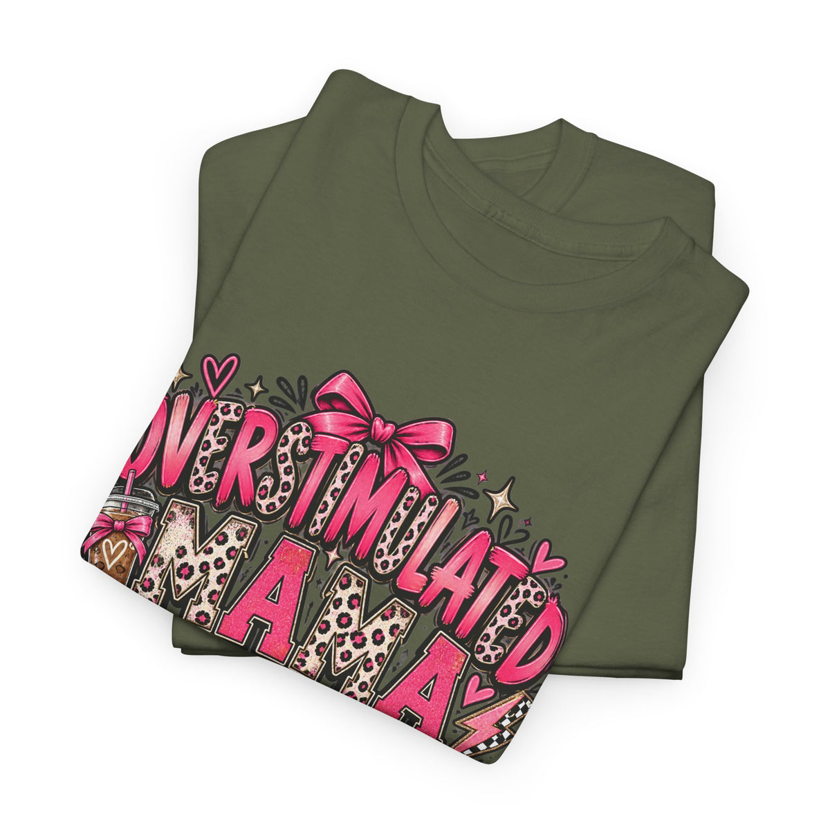 Overstimulated Mama T-Shirt — Funny Graphic Tee for Busy Moms
