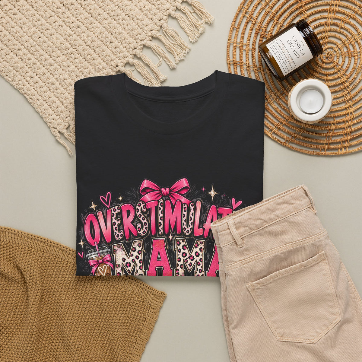 Overstimulated Mama T-Shirt — Funny Graphic Tee for Busy Moms