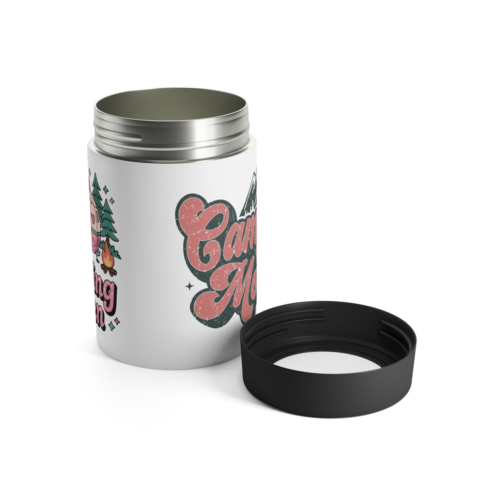 Camping Mama Can Holder | Cute Camper, Pines, Campfire Drink Cooler