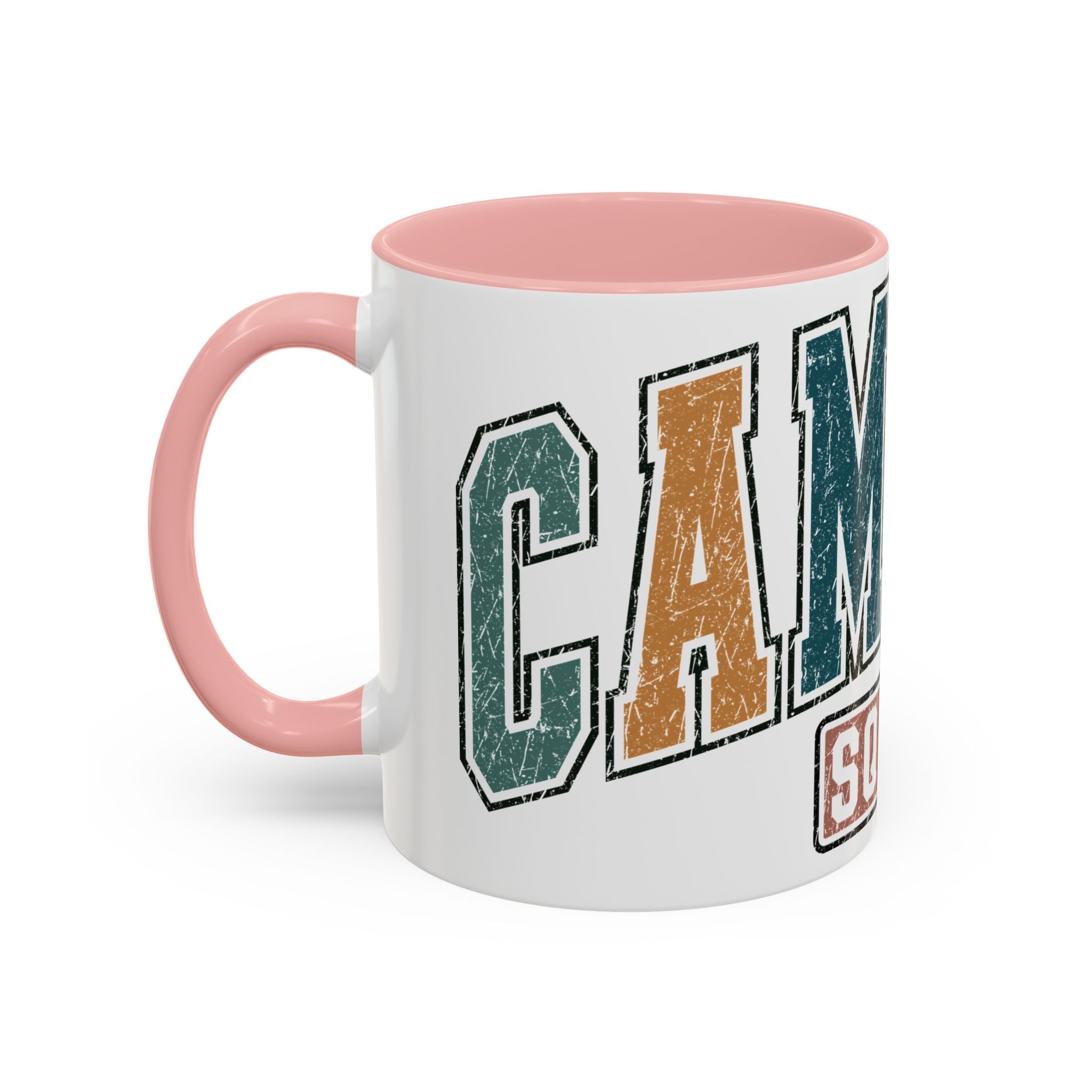 Camping Squad Mug | Rustic Vintage Lettering Accent Coffee Mug