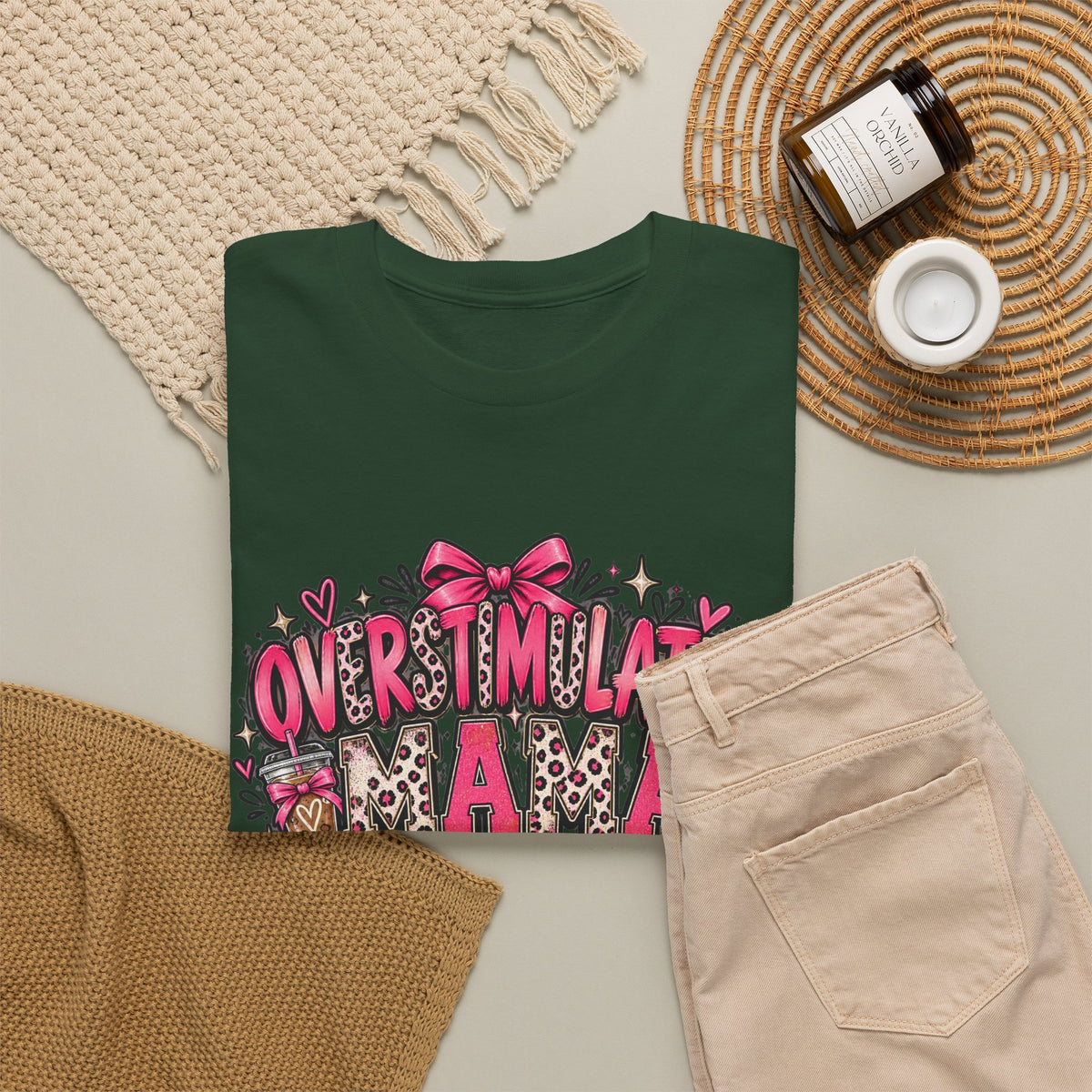 Overstimulated Mama T-Shirt — Funny Graphic Tee for Busy Moms