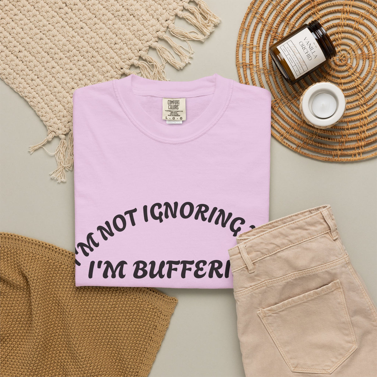 T-Shirt — "I’m Not Ignoring You, I’m Buffering" Graphic Tee