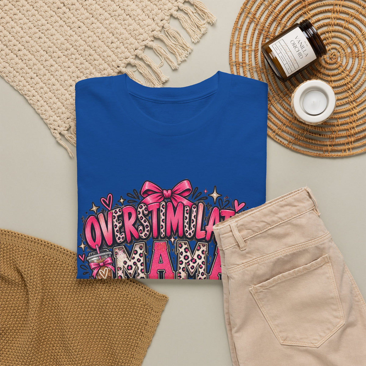 Overstimulated Mama T-Shirt — Funny Graphic Tee for Busy Moms