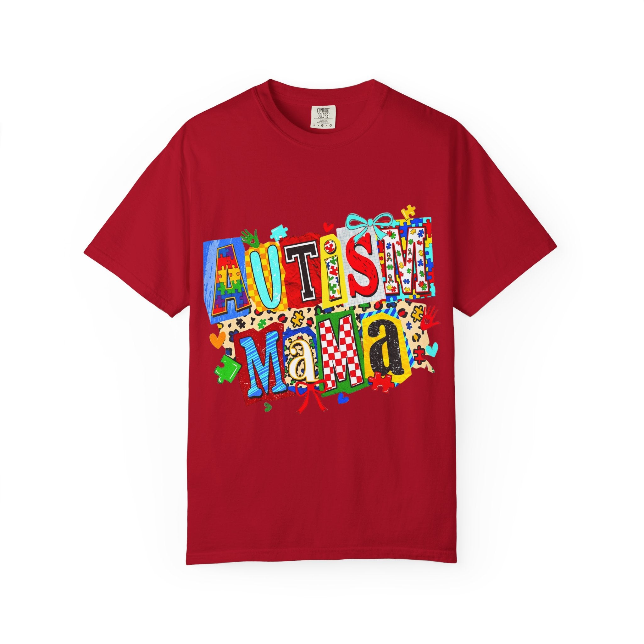 Autism Mama T-Shirt — Colorful Puzzle Piece Awareness Tee for Proud Moms