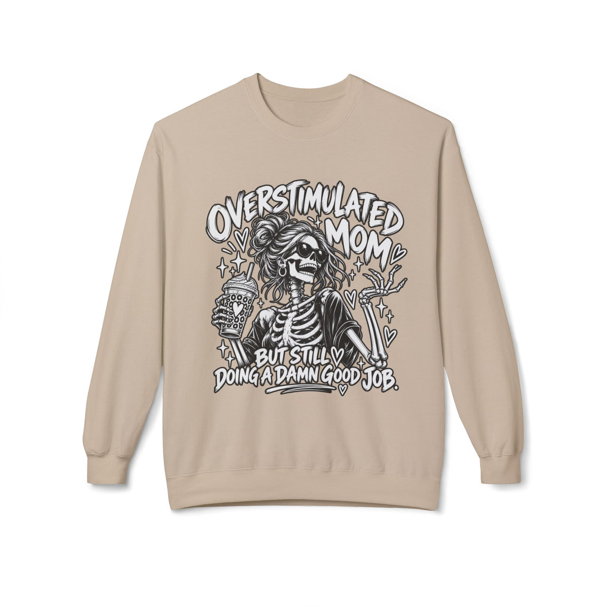 Overstimulated AF ADHD Mama Crewneck Sweatshirt
