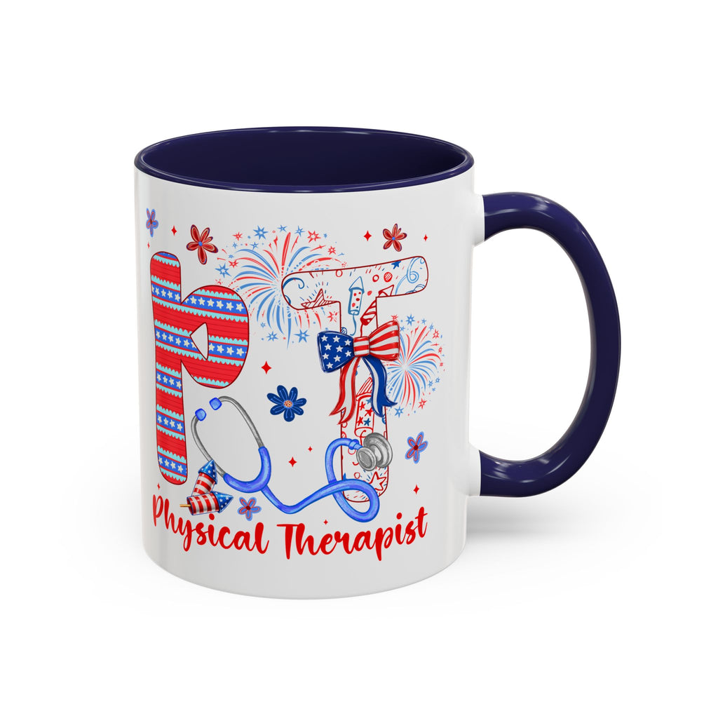 Physical Therapist Patriotic Accent Coffee Mug — 11/15oz