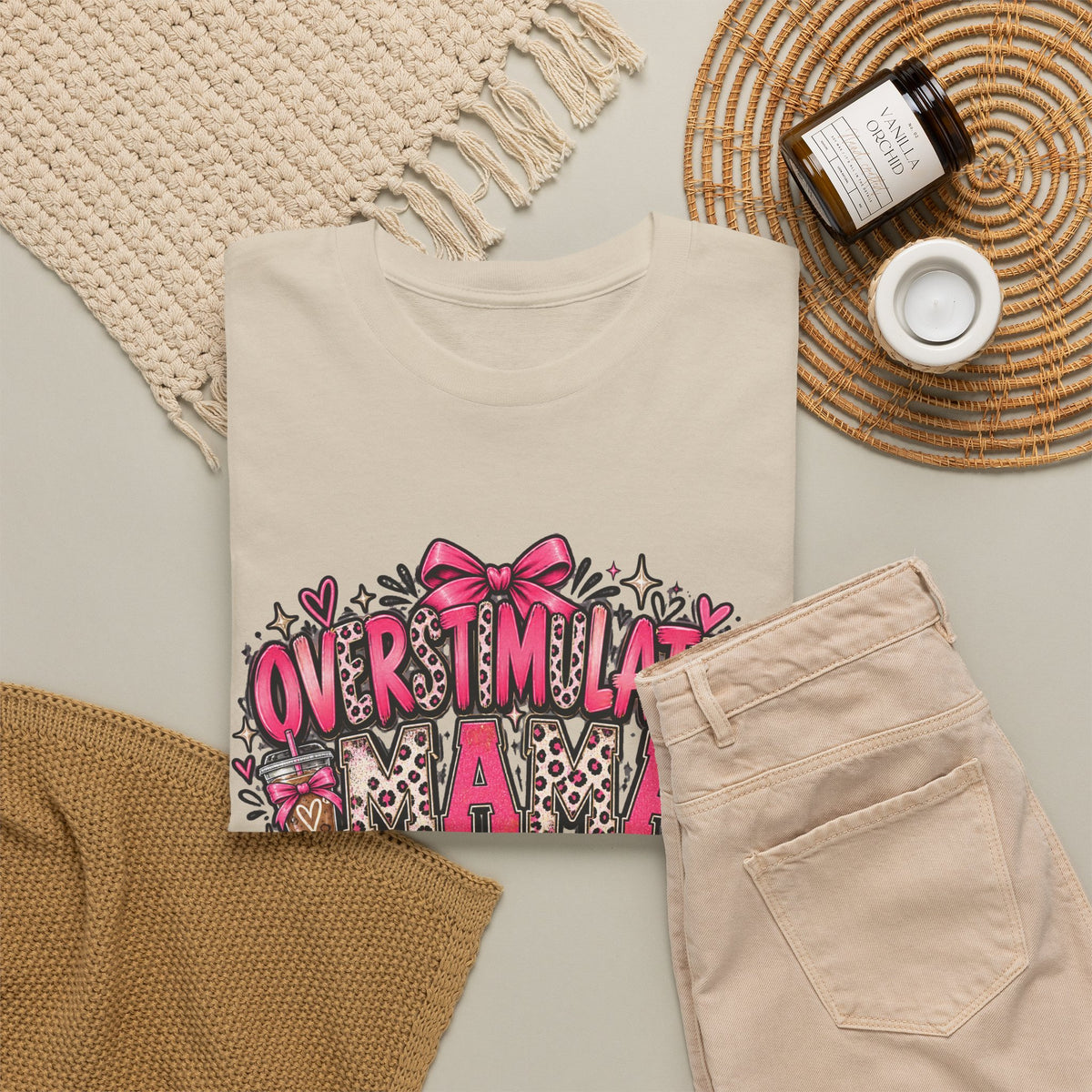 Overstimulated Mama T-Shirt — Funny Graphic Tee for Busy Moms