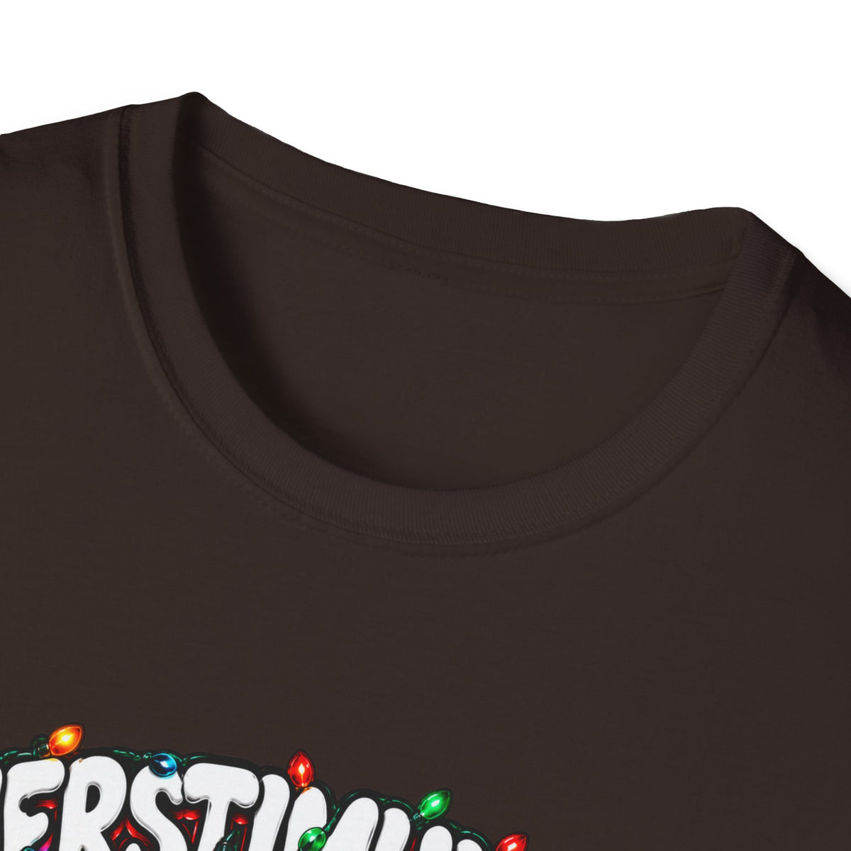 T-Shirt — "Overstimulated But Festive" Christmas Cat Holiday Tee