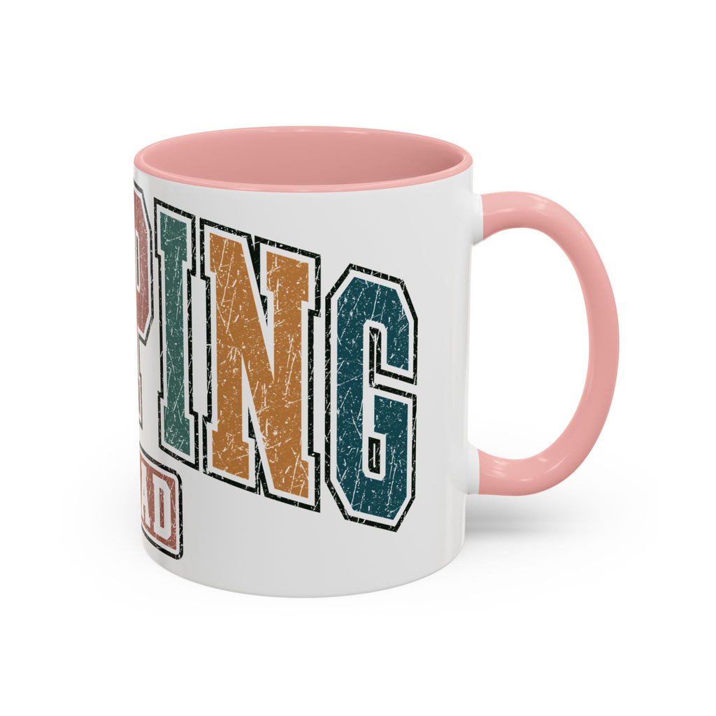 Camping Squad Mug | Rustic Vintage Lettering Accent Coffee Mug