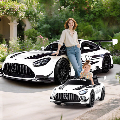 12V Kids Ride-On Car Mercedes-AMG GT3 Licensed with Adjustable Speed
