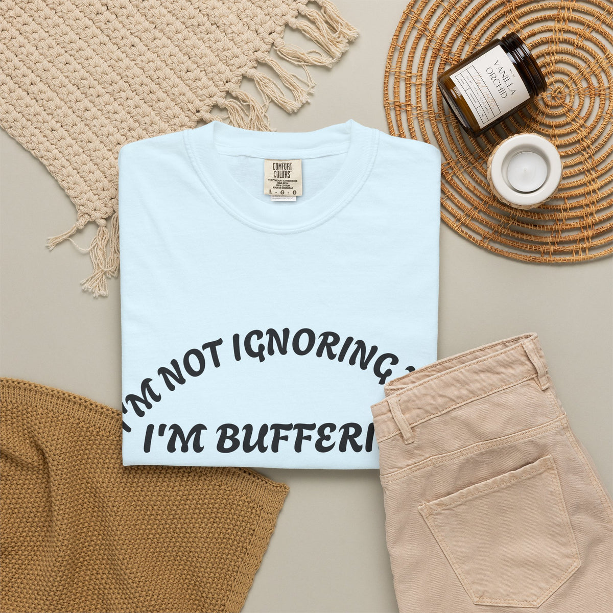 T-Shirt — "I’m Not Ignoring You, I’m Buffering" Graphic Tee