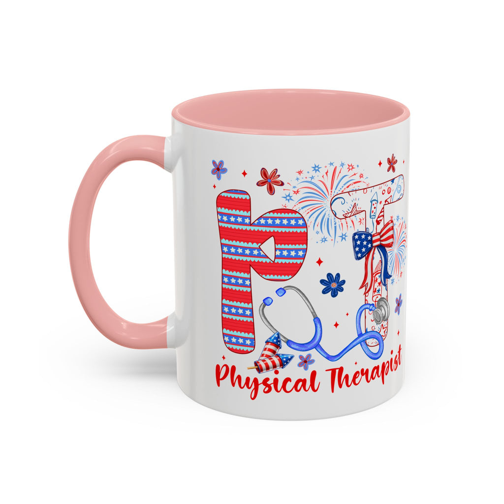 Physical Therapist Patriotic Accent Coffee Mug — 11/15oz