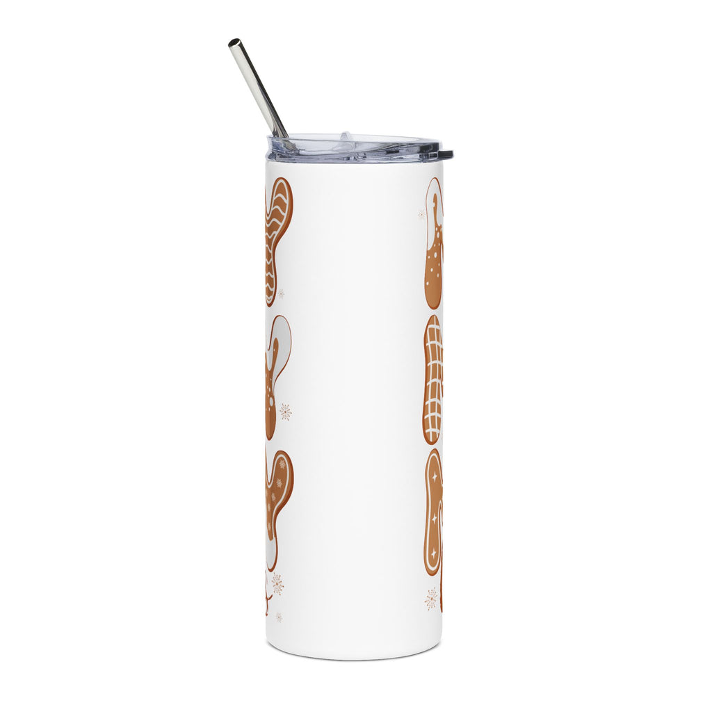 Gingerbread Cookie Character Tumbler | Christmas Stainless Steel 20oz