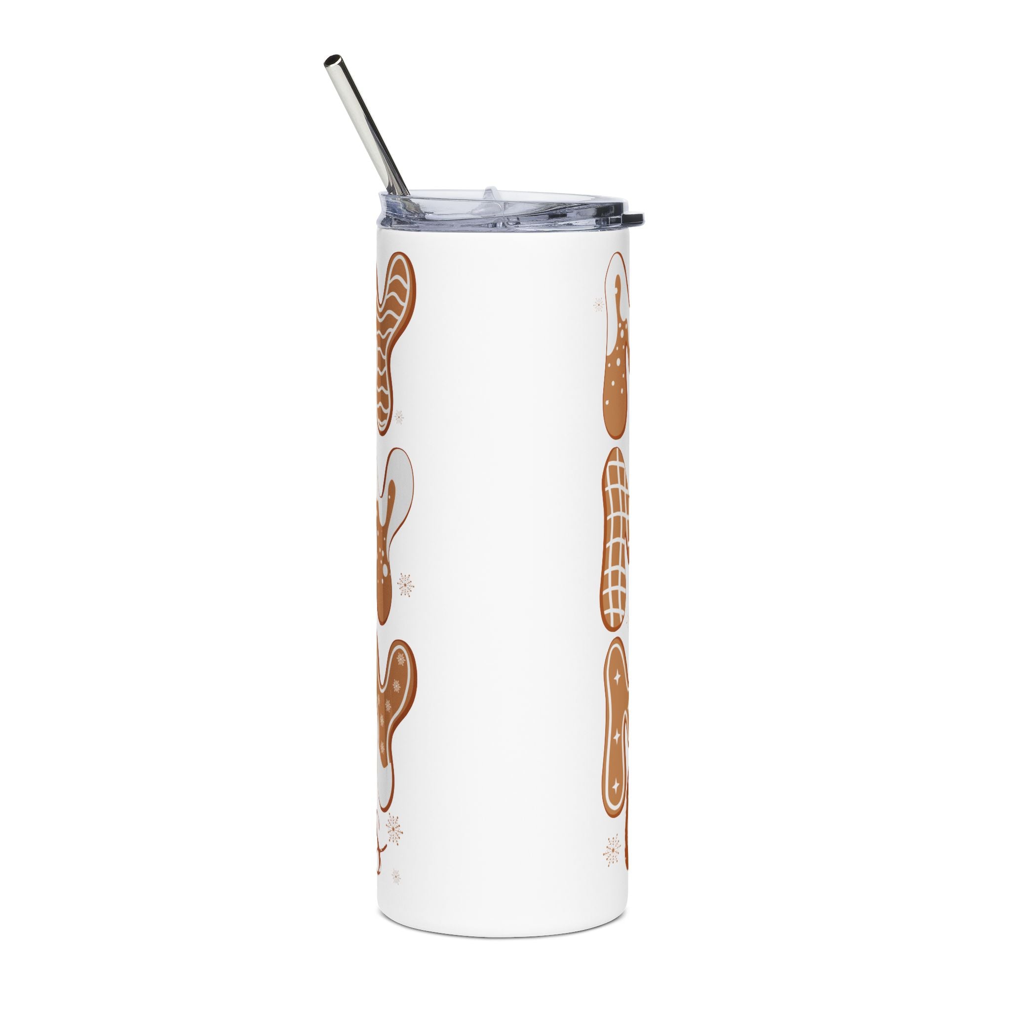 Gingerbread Cookie Character Tumbler | Christmas Stainless Steel 20oz