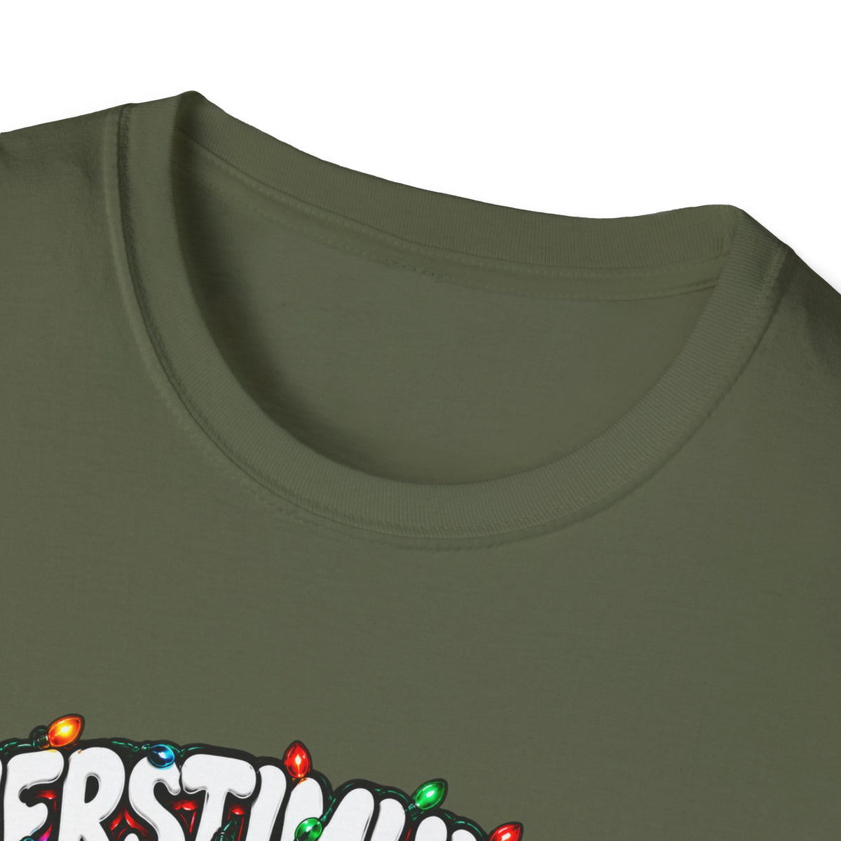 T-Shirt — "Overstimulated But Festive" Christmas Cat Holiday Tee
