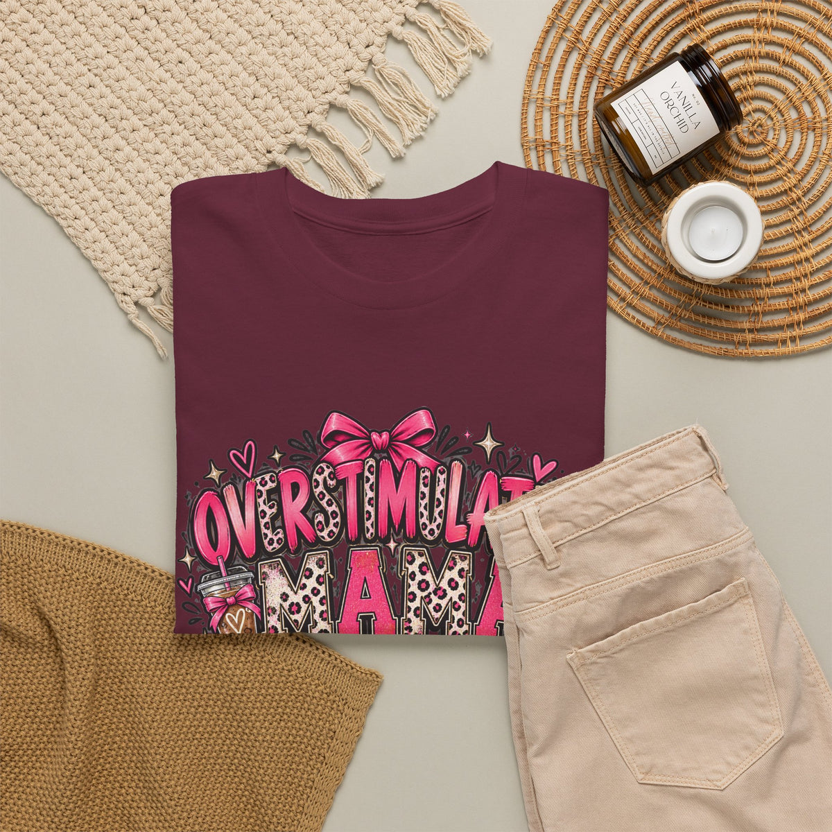Overstimulated Mama T-Shirt — Funny Graphic Tee for Busy Moms