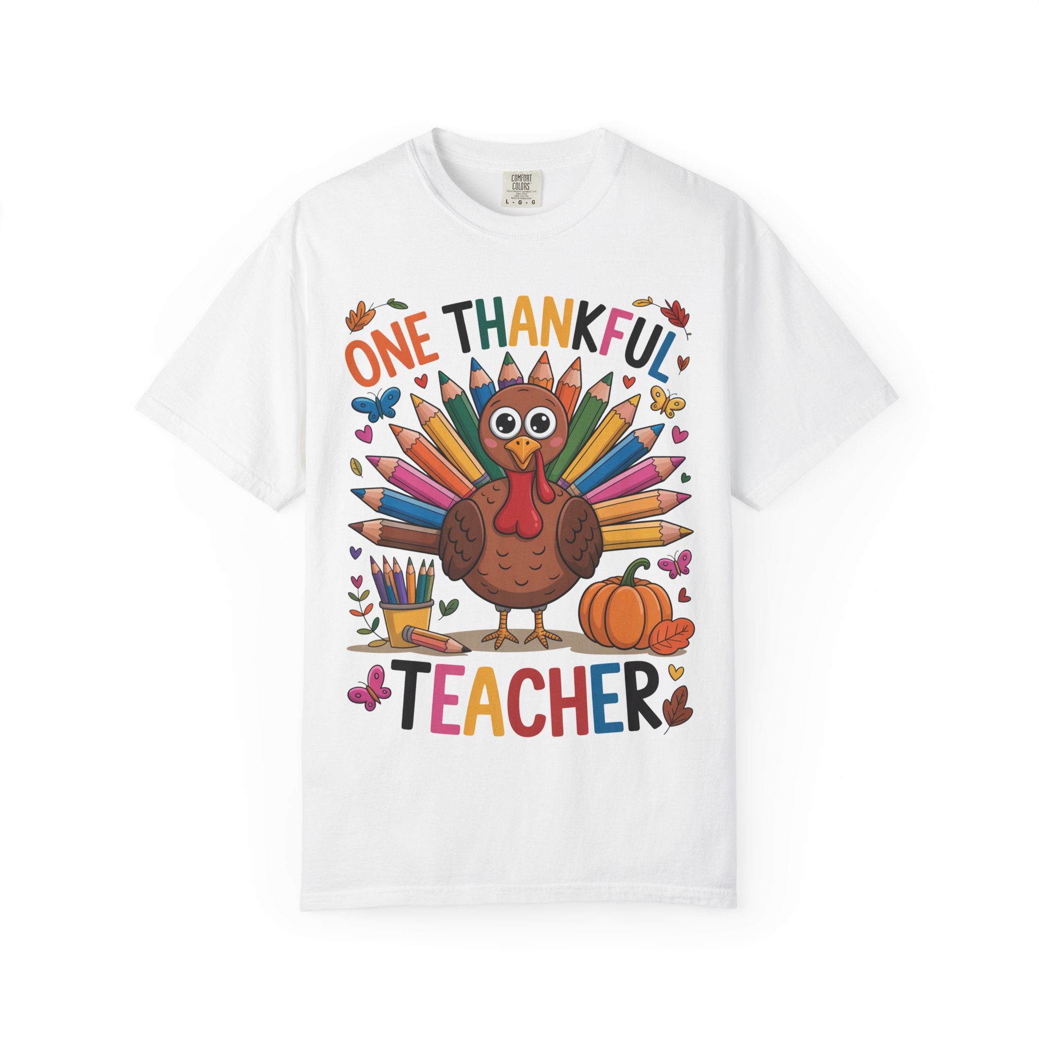 One Thankful Teacher Turkey T-shirt | Thanksgiving Teacher Shirt