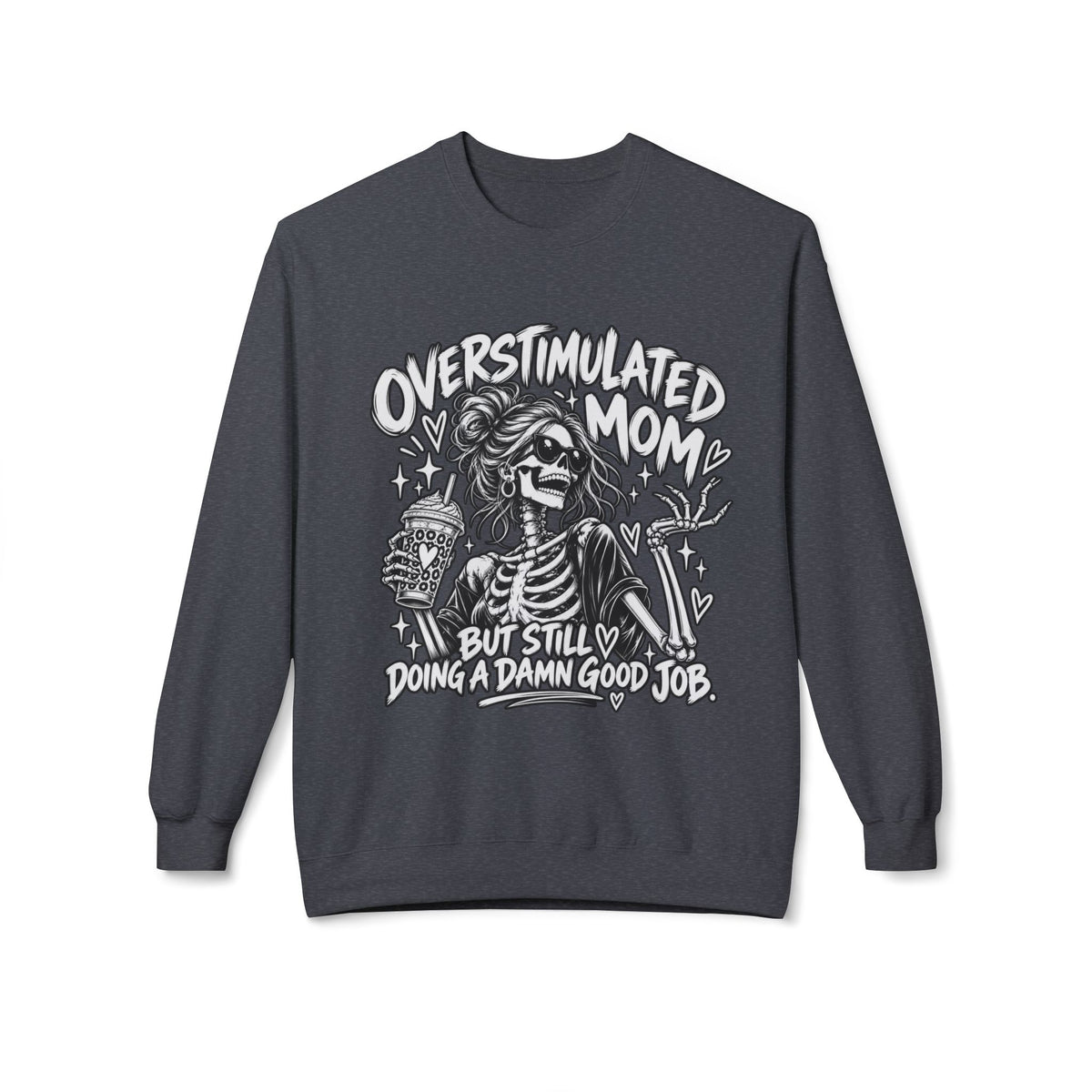 Overstimulated AF ADHD Mama Crewneck Sweatshirt