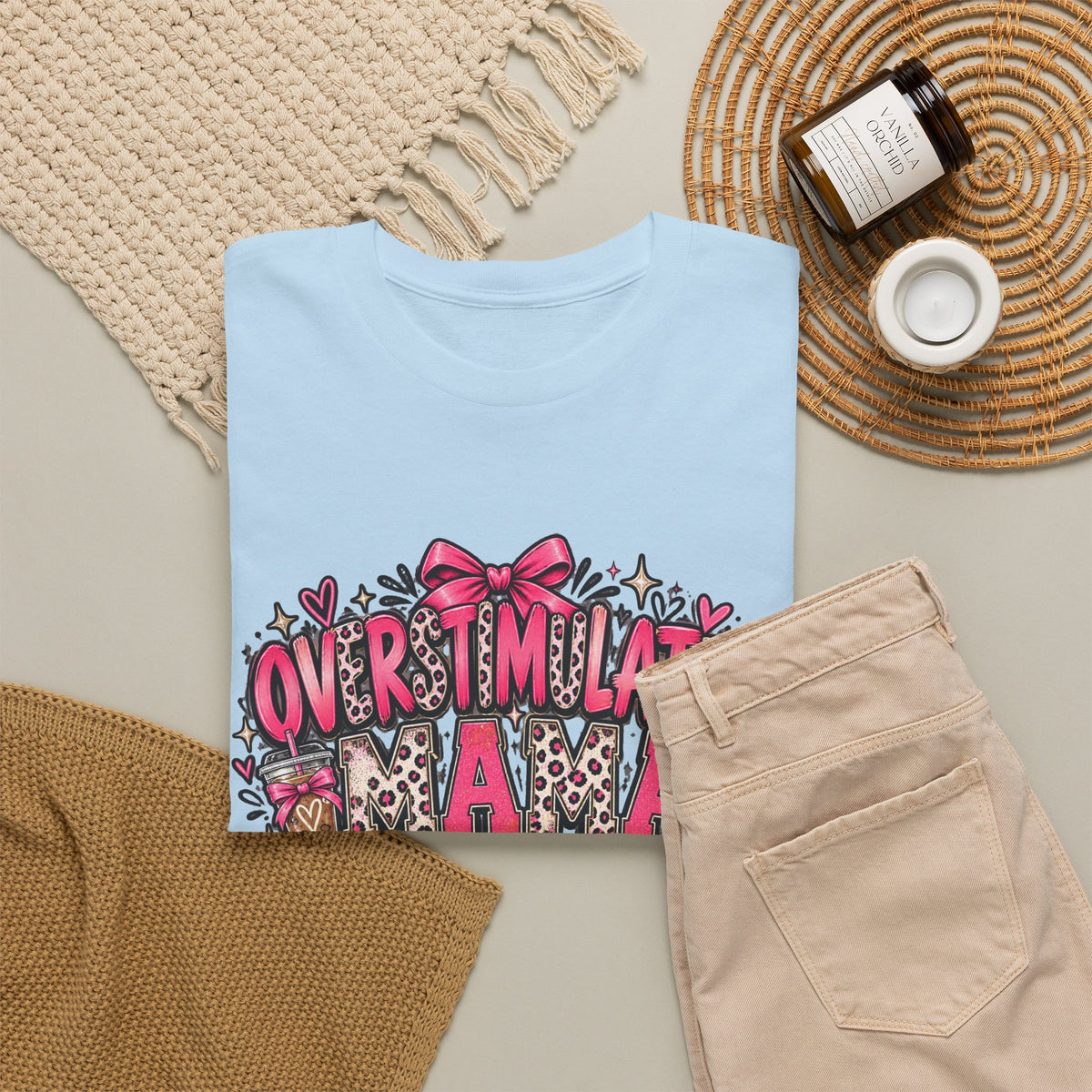 Overstimulated Mama T-Shirt — Funny Graphic Tee for Busy Moms