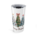 Merry Christmas Pine Tree Trio Tumbler | 20oz Stainless Travel Cup
