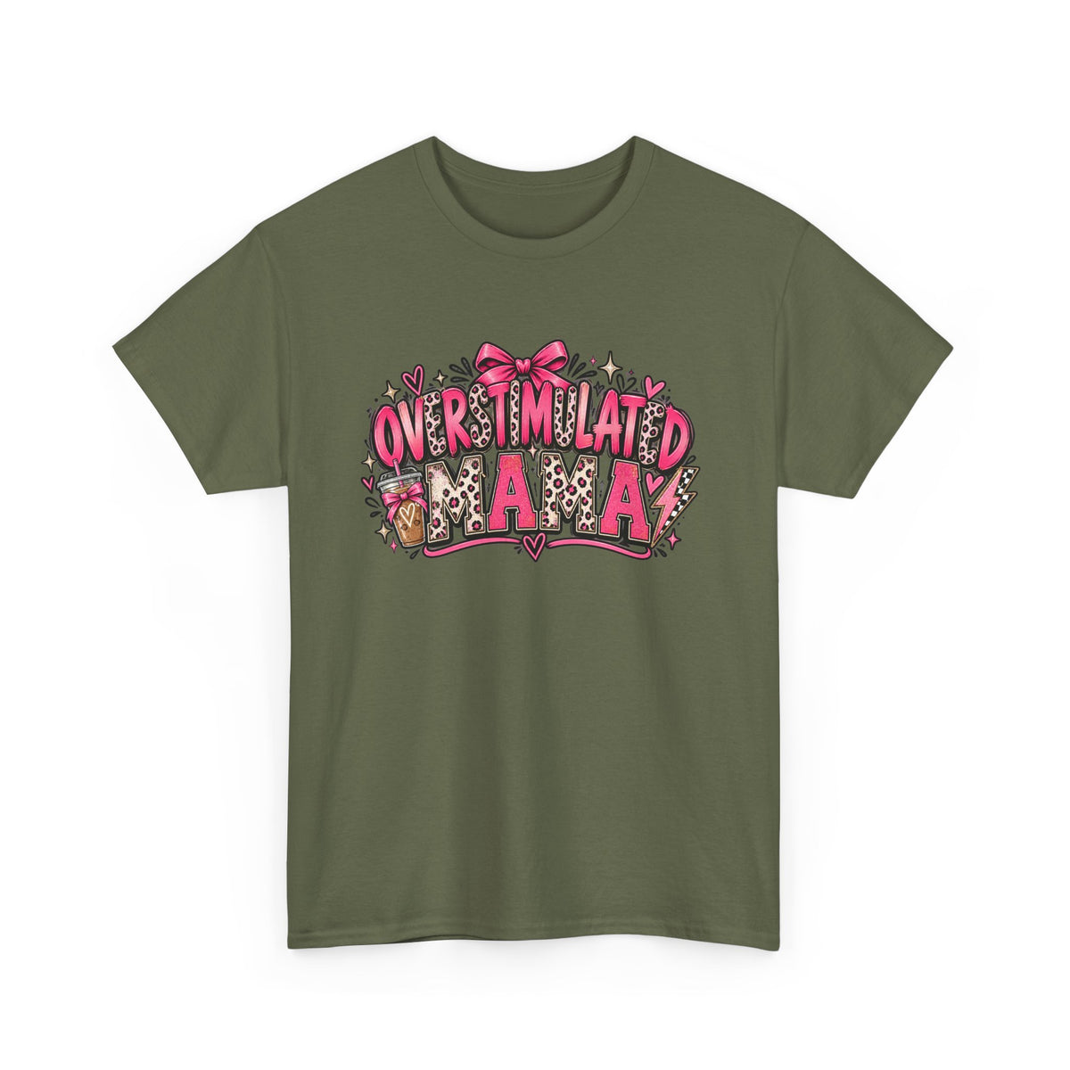 Overstimulated Mama T-Shirt — Funny Graphic Tee for Busy Moms