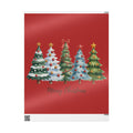 Christmas Trees Wrapping Paper | Merry Christmas Red Holiday Wrap