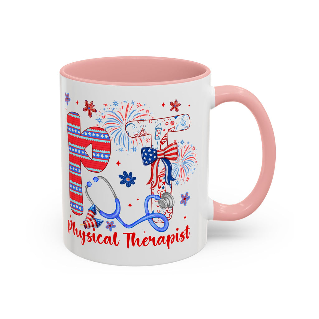 Physical Therapist Patriotic Accent Coffee Mug — 11/15oz