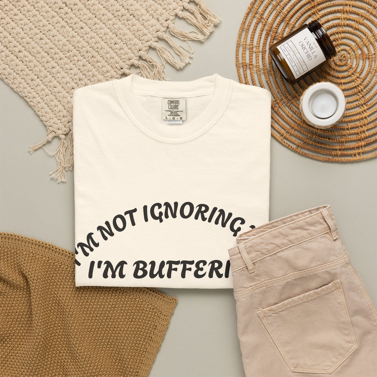 T-Shirt — "I’m Not Ignoring You, I’m Buffering" Graphic Tee