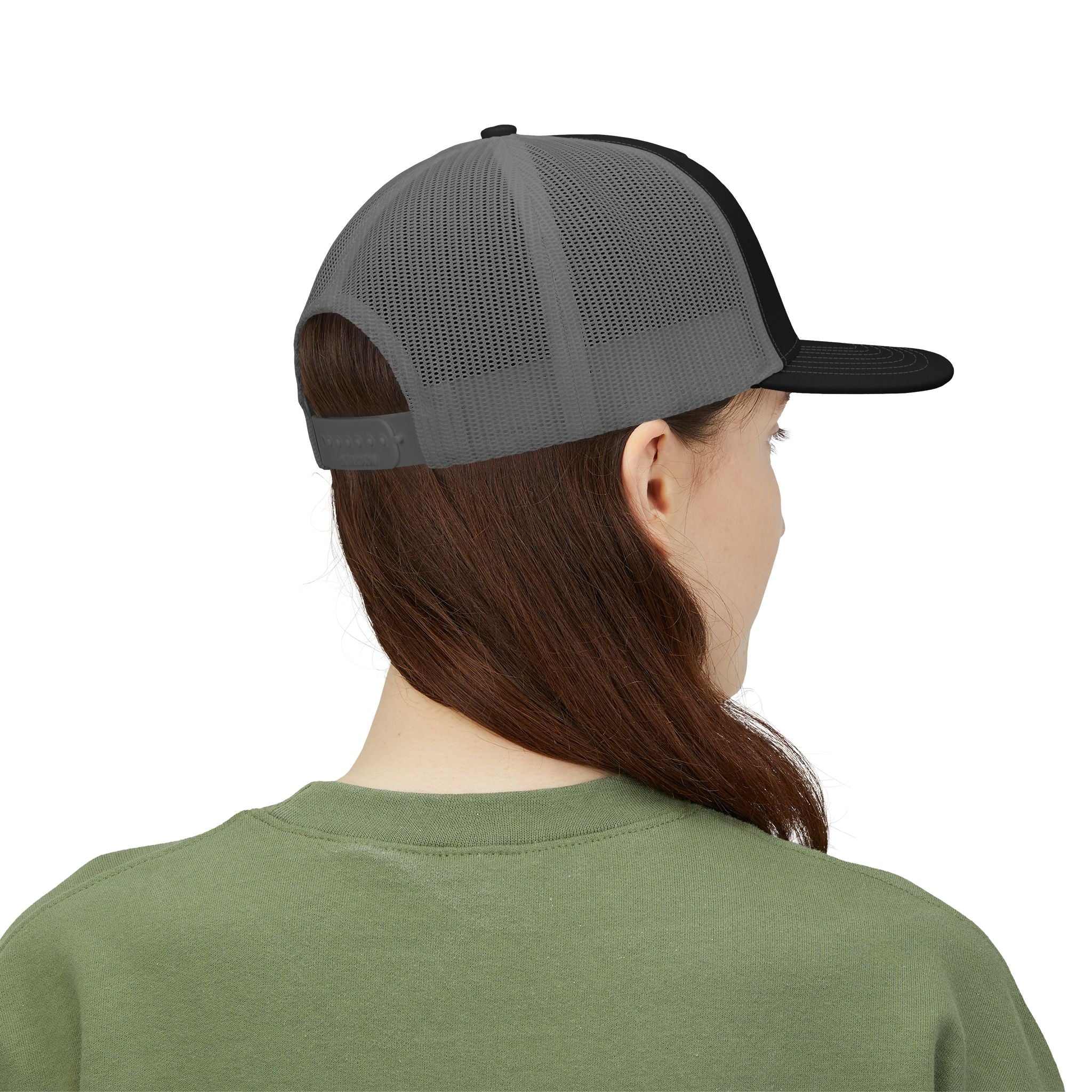 Camping Crew Snapback Trucker Cap — Mountain Graphic Hat for Outdoor Enthusiasts