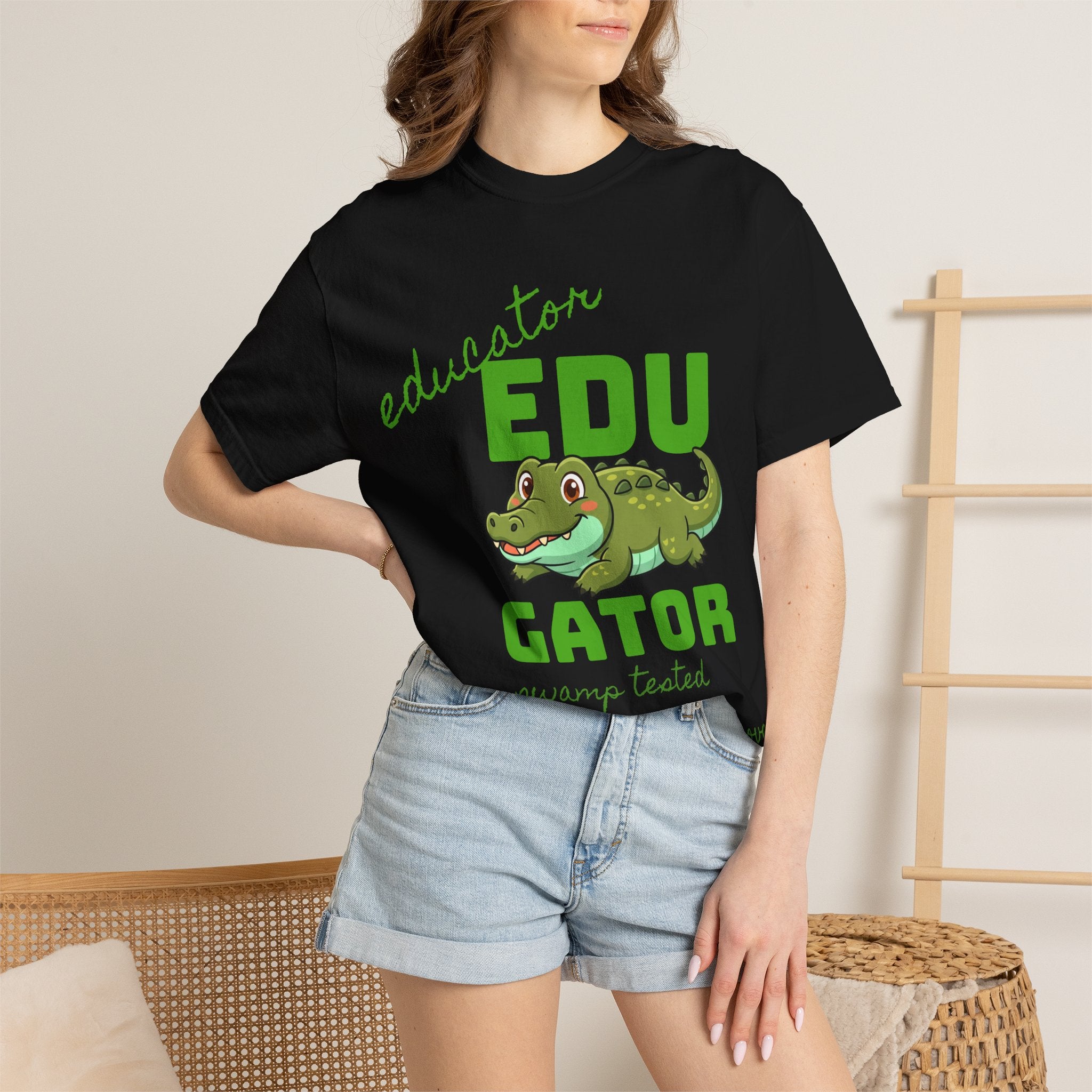 Educator Edu-Gator T-Shirt — Funny Teacher Alligator Tee (Classroom Approved)