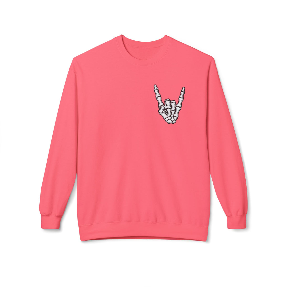 Festive Skull Holiday Sweatshirt — "Overstimulated But Still Festive" Crewneck