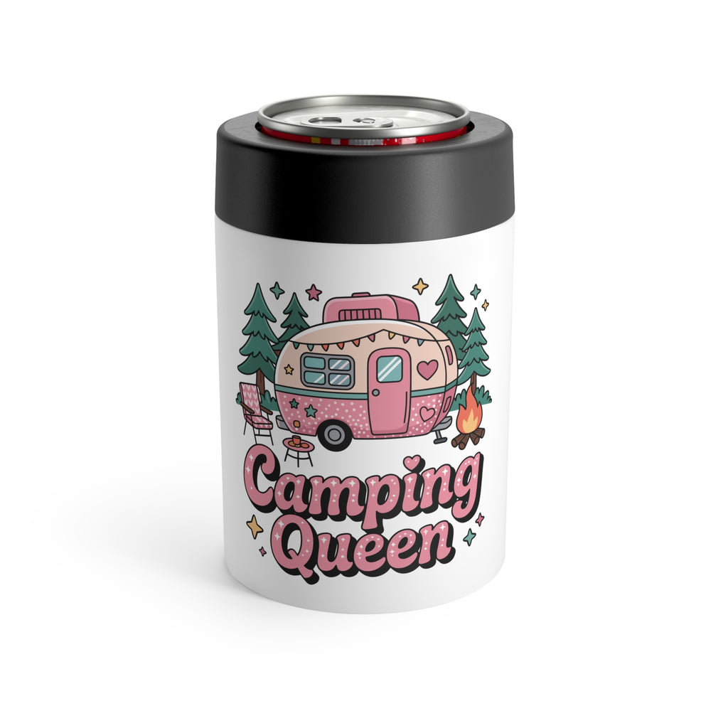 Camping Mama Can Holder | Cute Camper, Pines, Campfire Drink Cooler