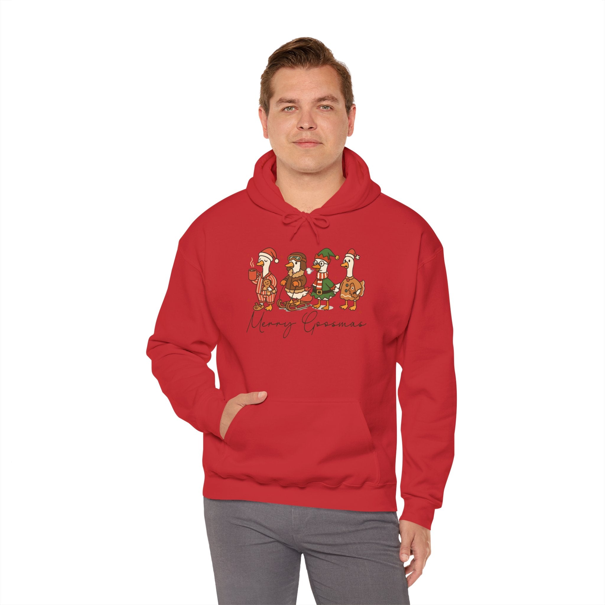 Penguin Carolers Merry Christmas Hoodie | Holiday Penguin Sweatshirt
