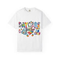 Daycare Teacher T-Shirt | Preschool Kids Blocks Paint Handprints