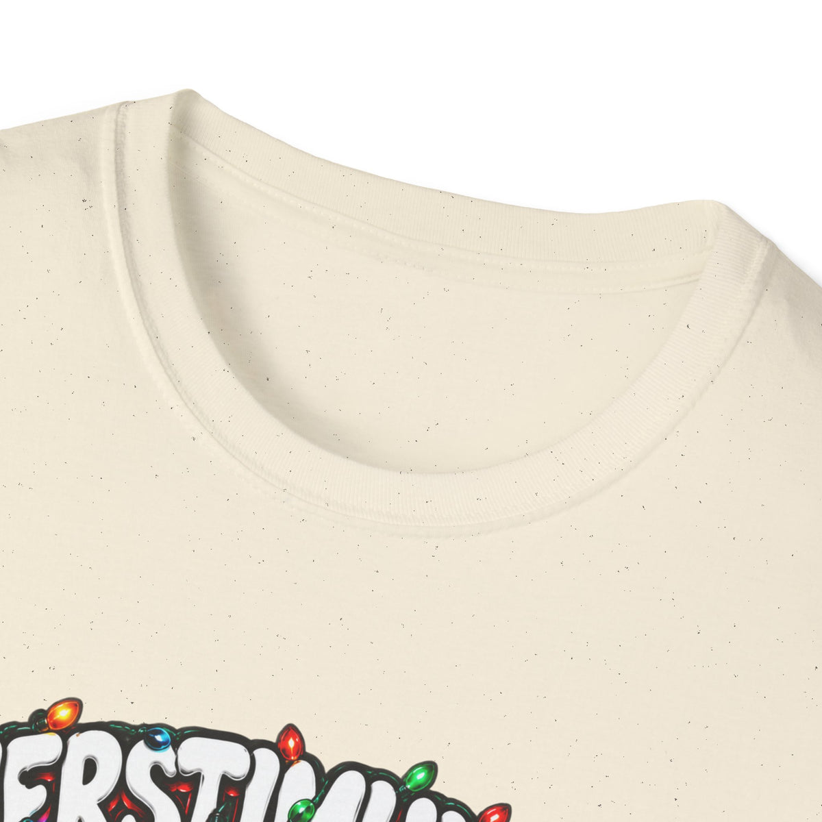 T-Shirt — "Overstimulated But Festive" Christmas Cat Holiday Tee