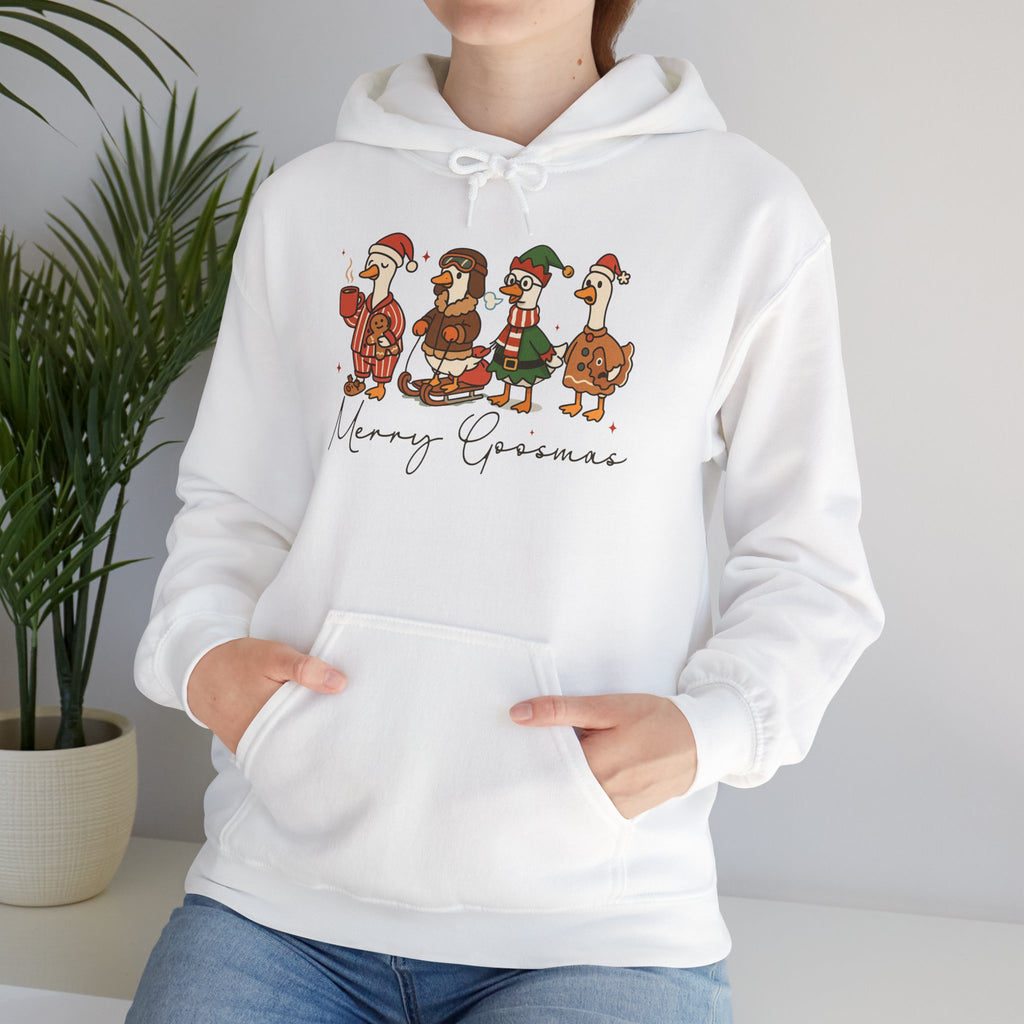 Penguin Carolers Merry Christmas Hoodie | Holiday Penguin Sweatshirt