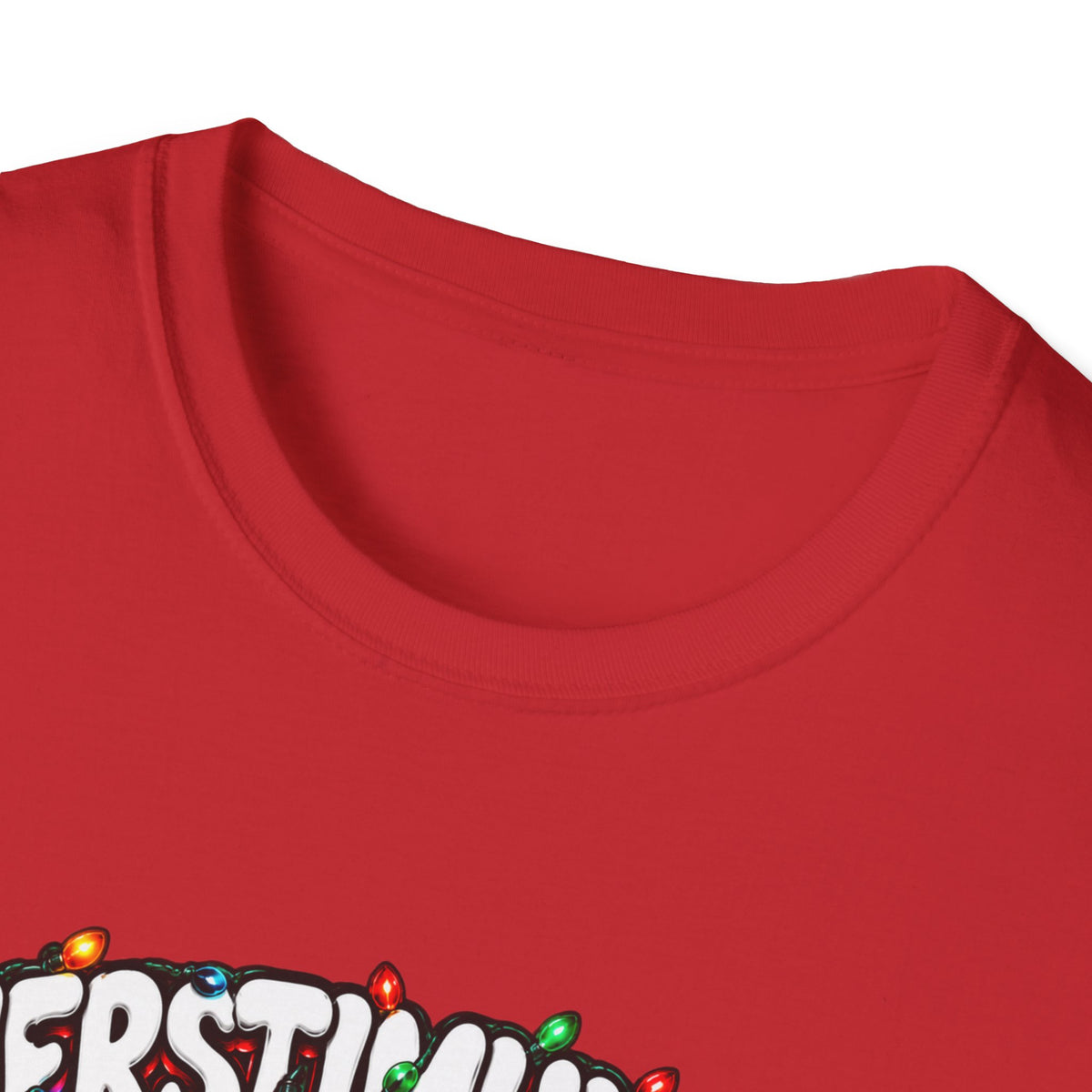 T-Shirt — "Overstimulated But Festive" Christmas Cat Holiday Tee