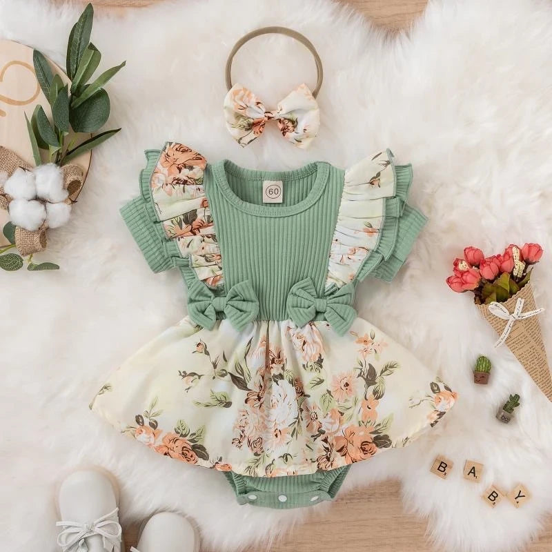 Summer Cotton Baby Girl Jumpsuit