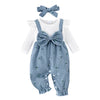 Floral Patchwork Baby Romper Headband Set