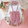 Floral Patchwork Baby Romper Headband Set