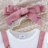 Floral Patchwork Baby Romper Headband Set