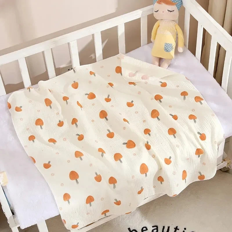 Cotton Muslin Baby Swaddle Blanket