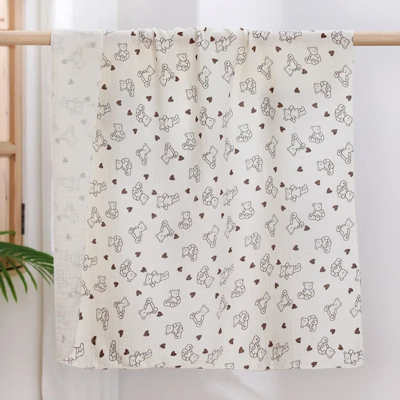 Cotton Muslin Baby Swaddle Blanket