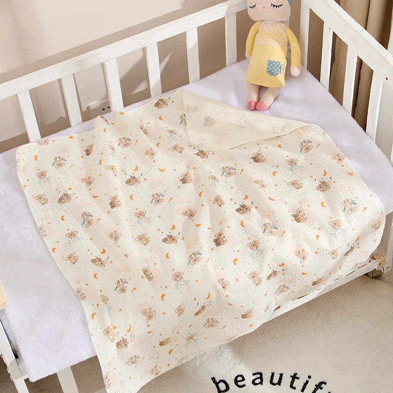 Cotton Muslin Baby Swaddle Blanket