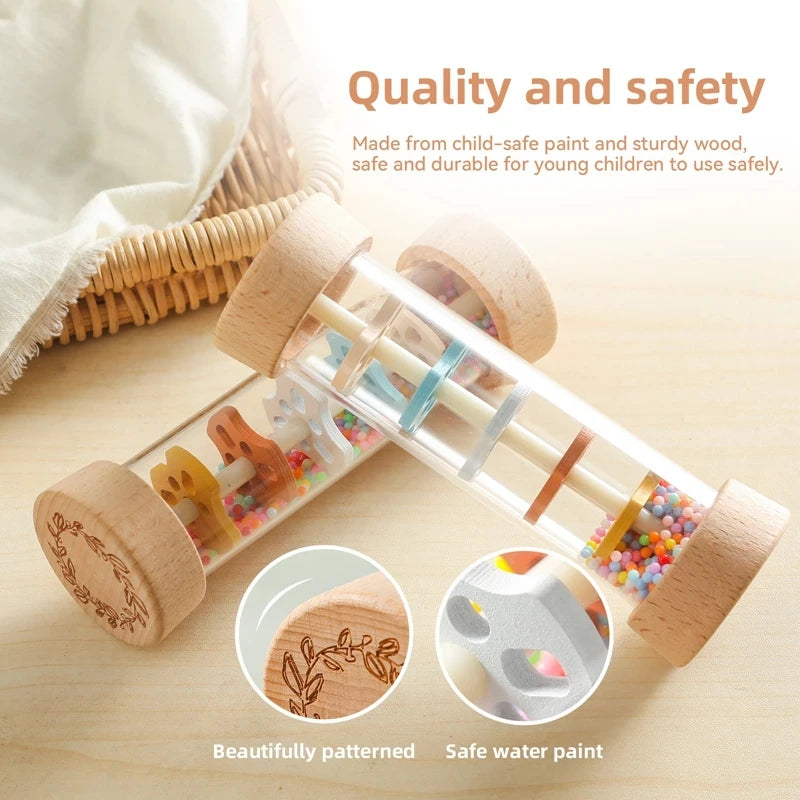 Montessori Wooden Rain Rattle